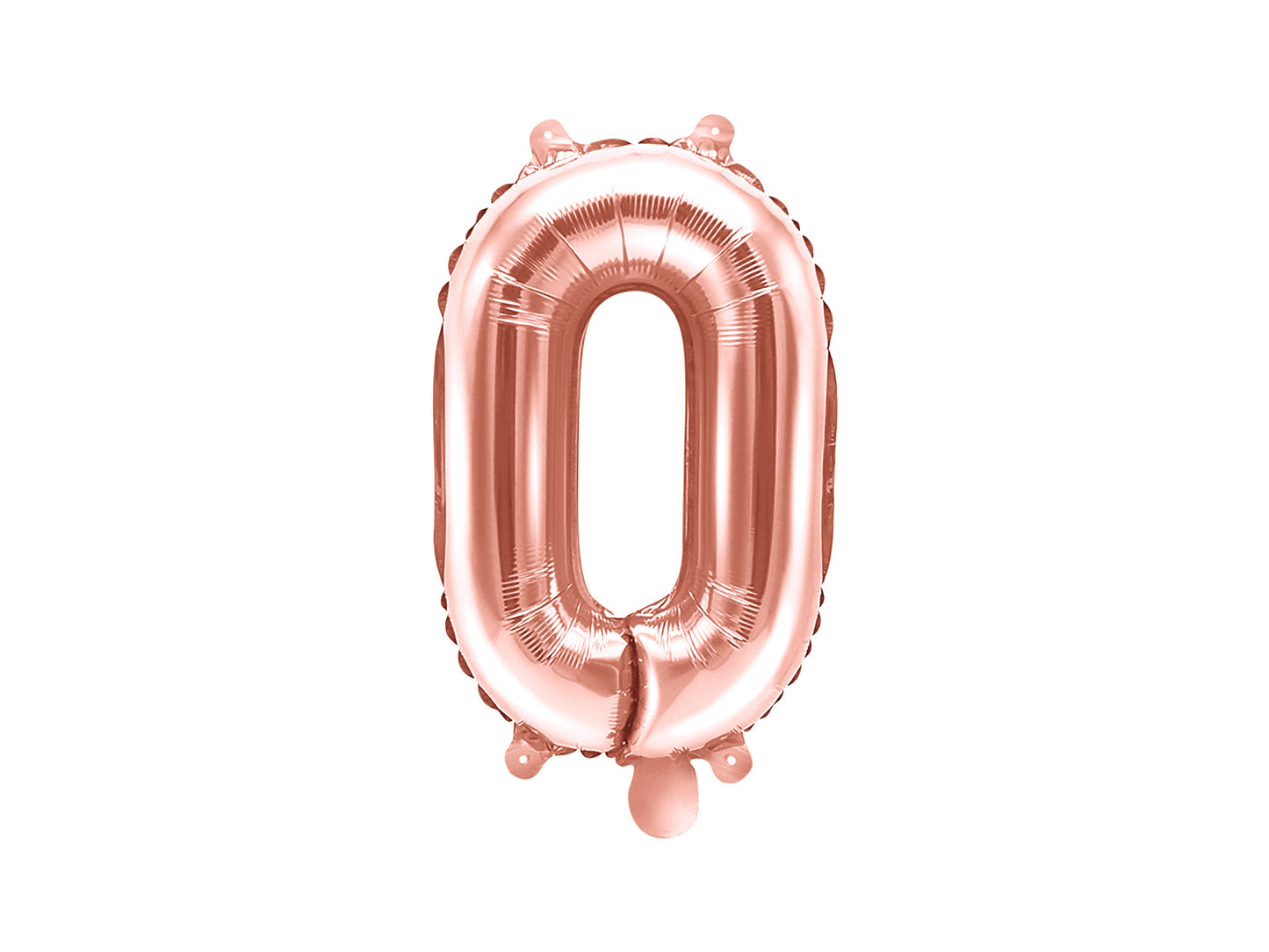 Nummer 0-9 folie ballon 35 cm rosa guld