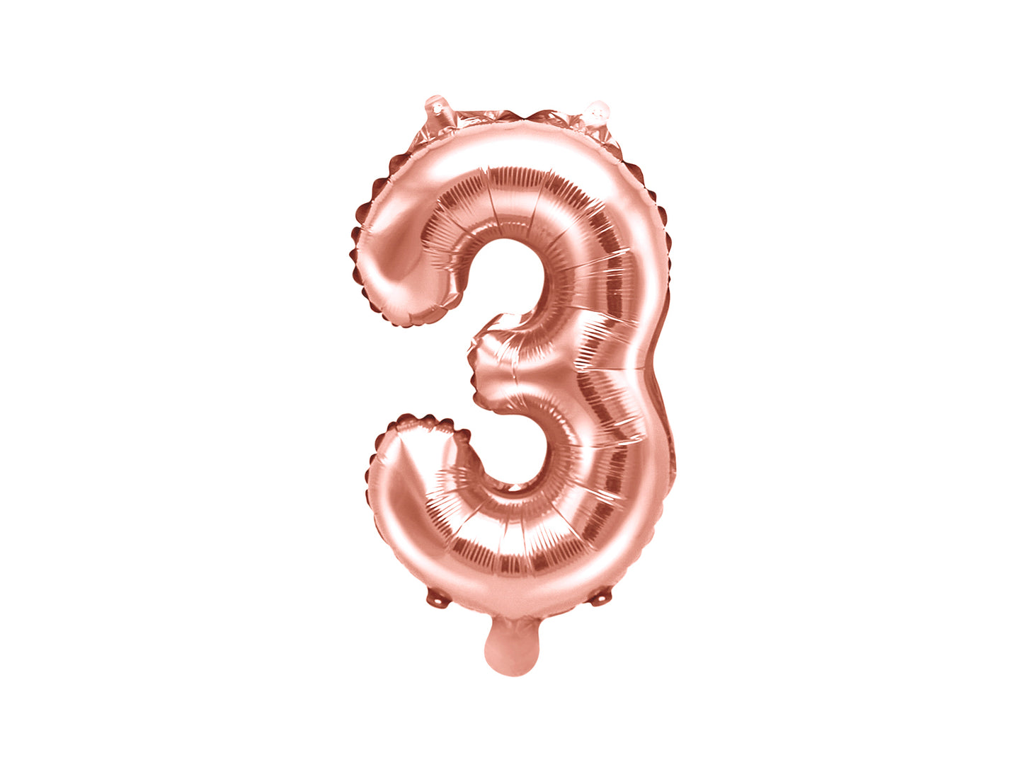 Nummer 0-9 folie ballon 35 cm rosa guld