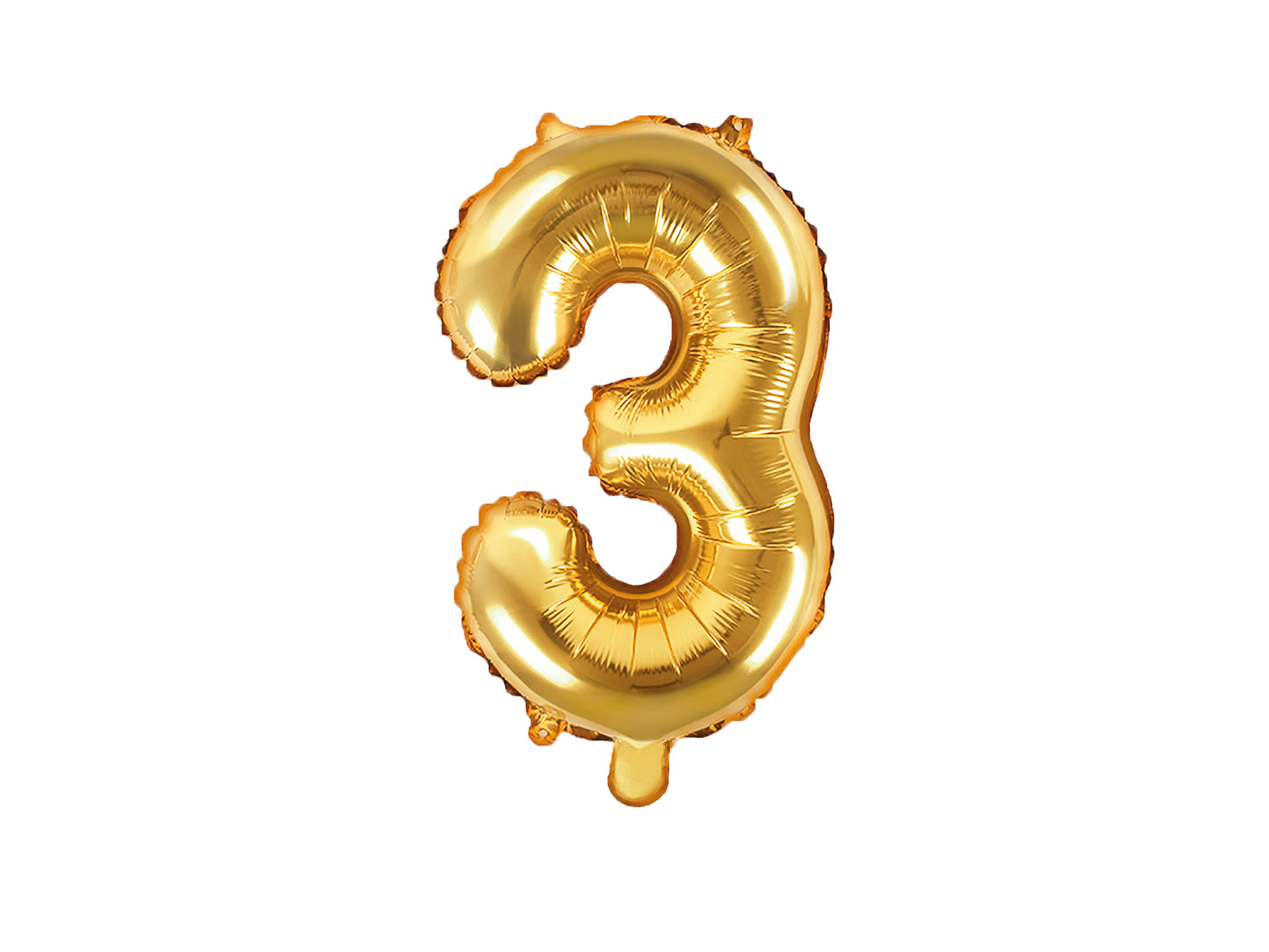 Nummer 0-9 folie ballon 35 cm guld