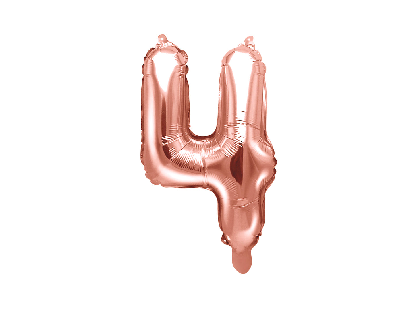 Nummer 0-9 folie ballon 35 cm rosa guld