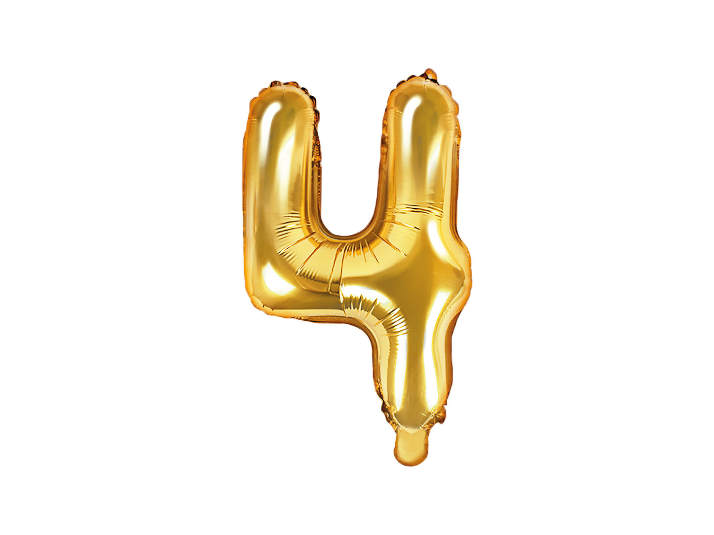 Nummer 0-9 folie ballon 35 cm guld