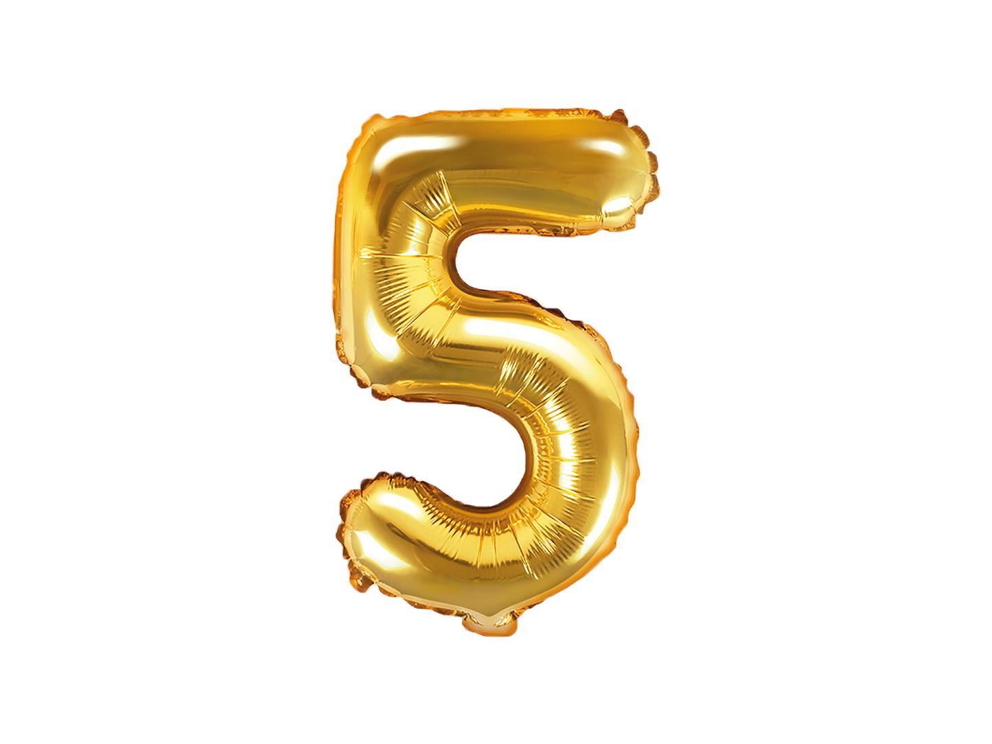 Nummer 0-9 folie ballon 35 cm guld