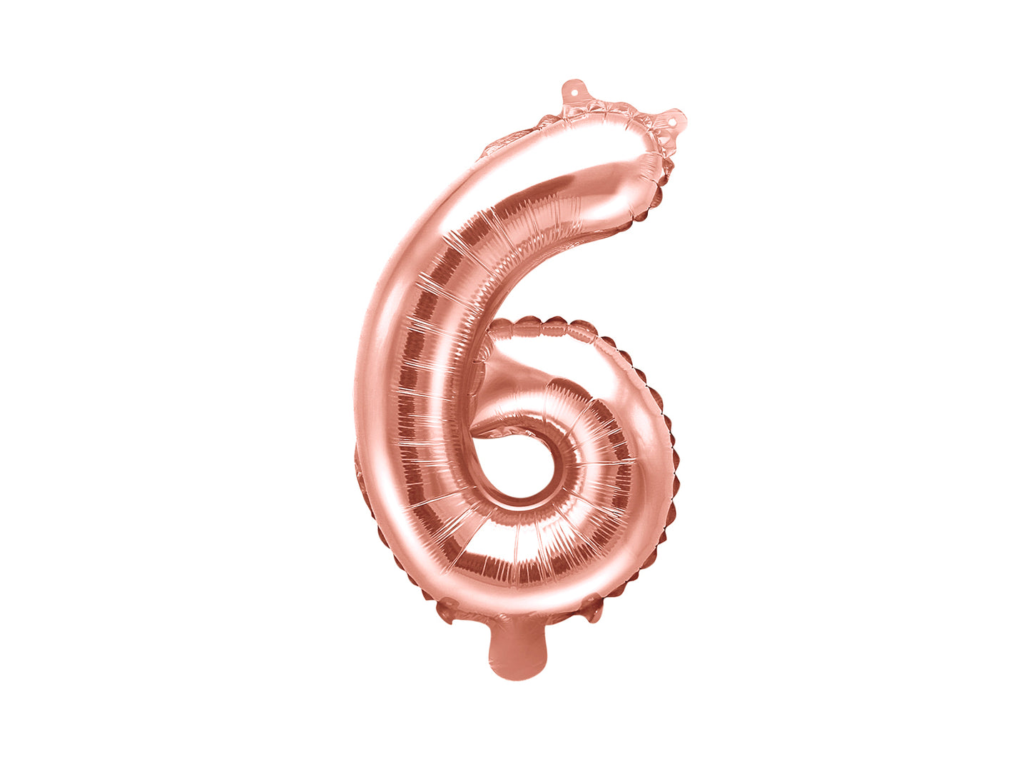Nummer 0-9 folie ballon 35 cm rosa guld