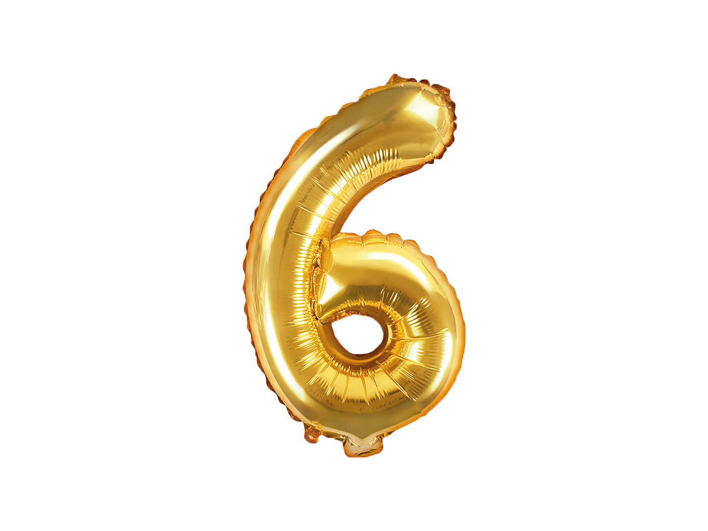 Nummer 0-9 folie ballon 35 cm guld
