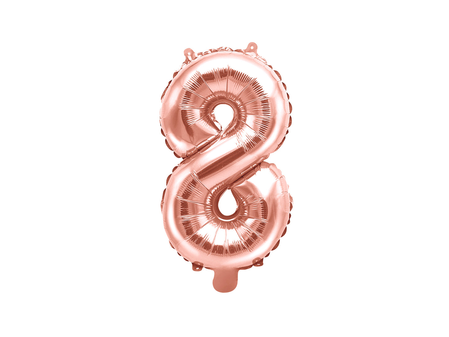Nummer 0-9 folie ballon 35 cm rosa guld
