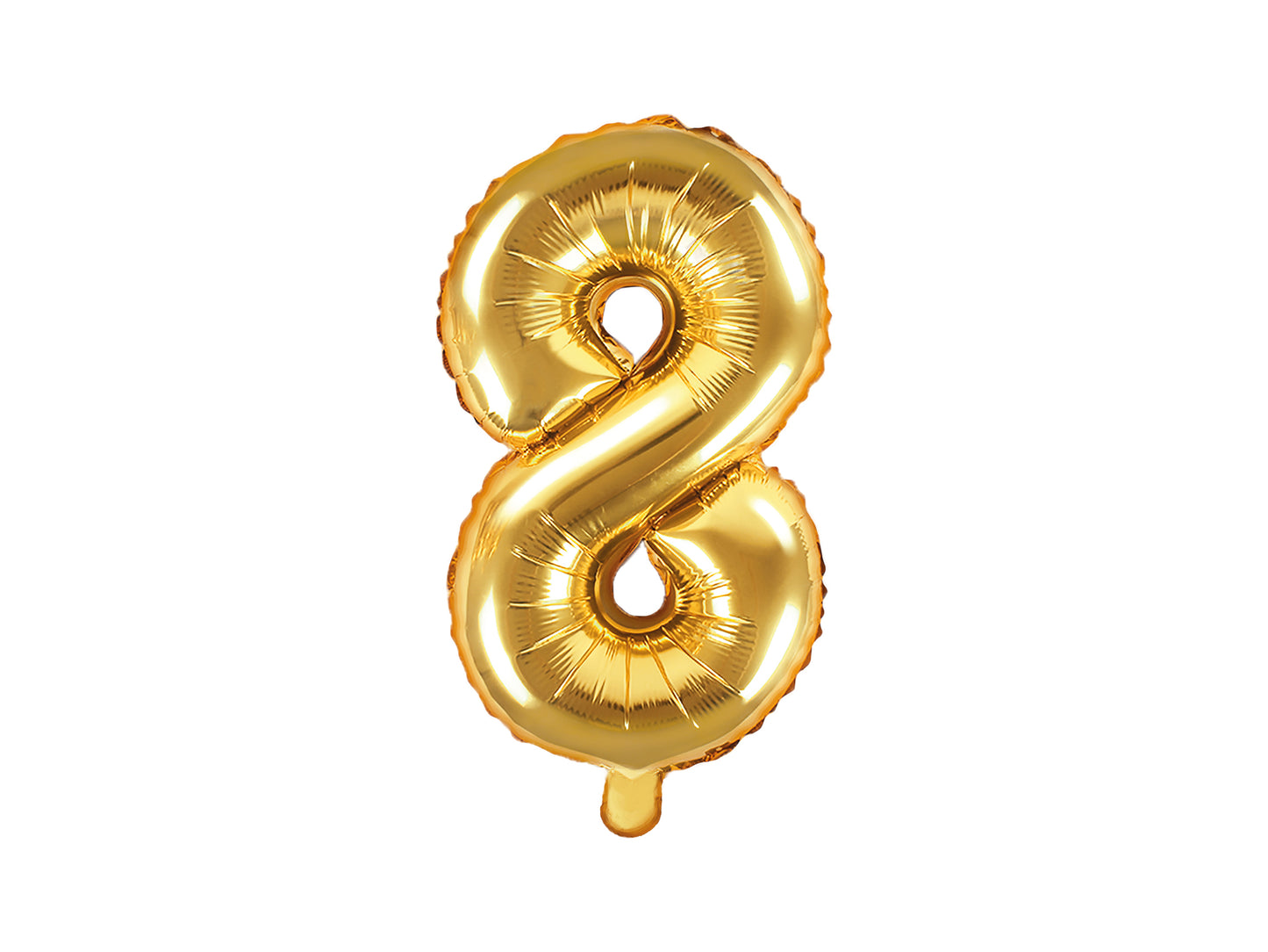 Nummer 0-9 folie ballon 35 cm guld