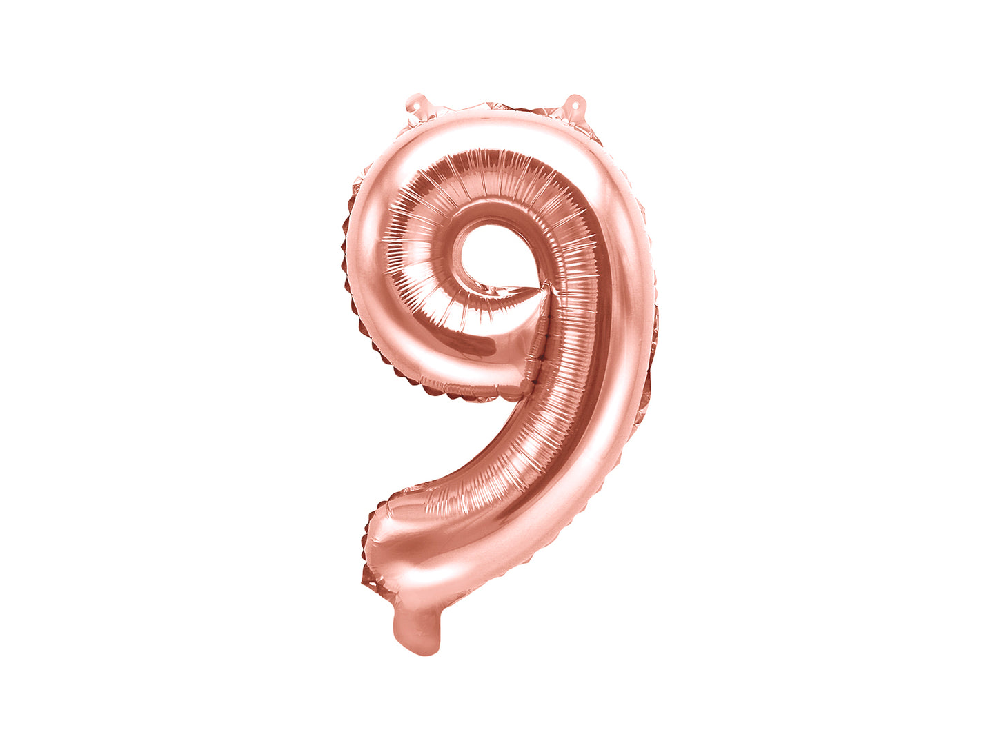 Nummer 0-9 folie ballon 35 cm rosa guld