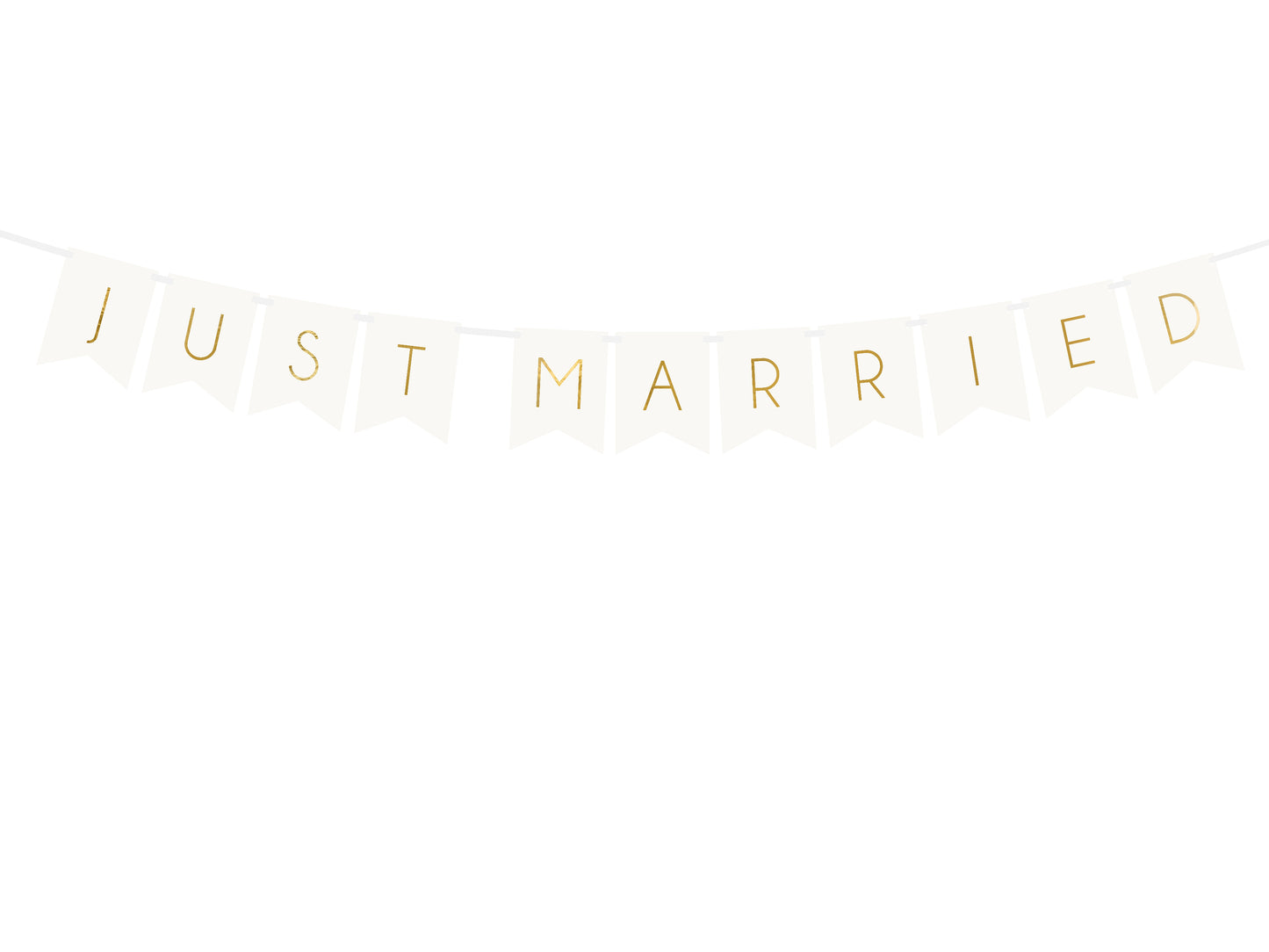 Hvid banner just married