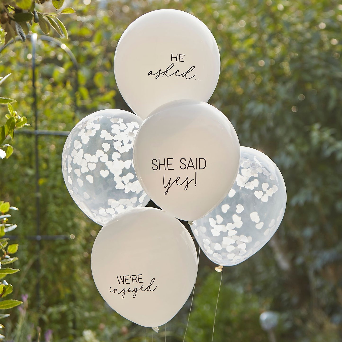She said yes balloner med konfetti 5 stk