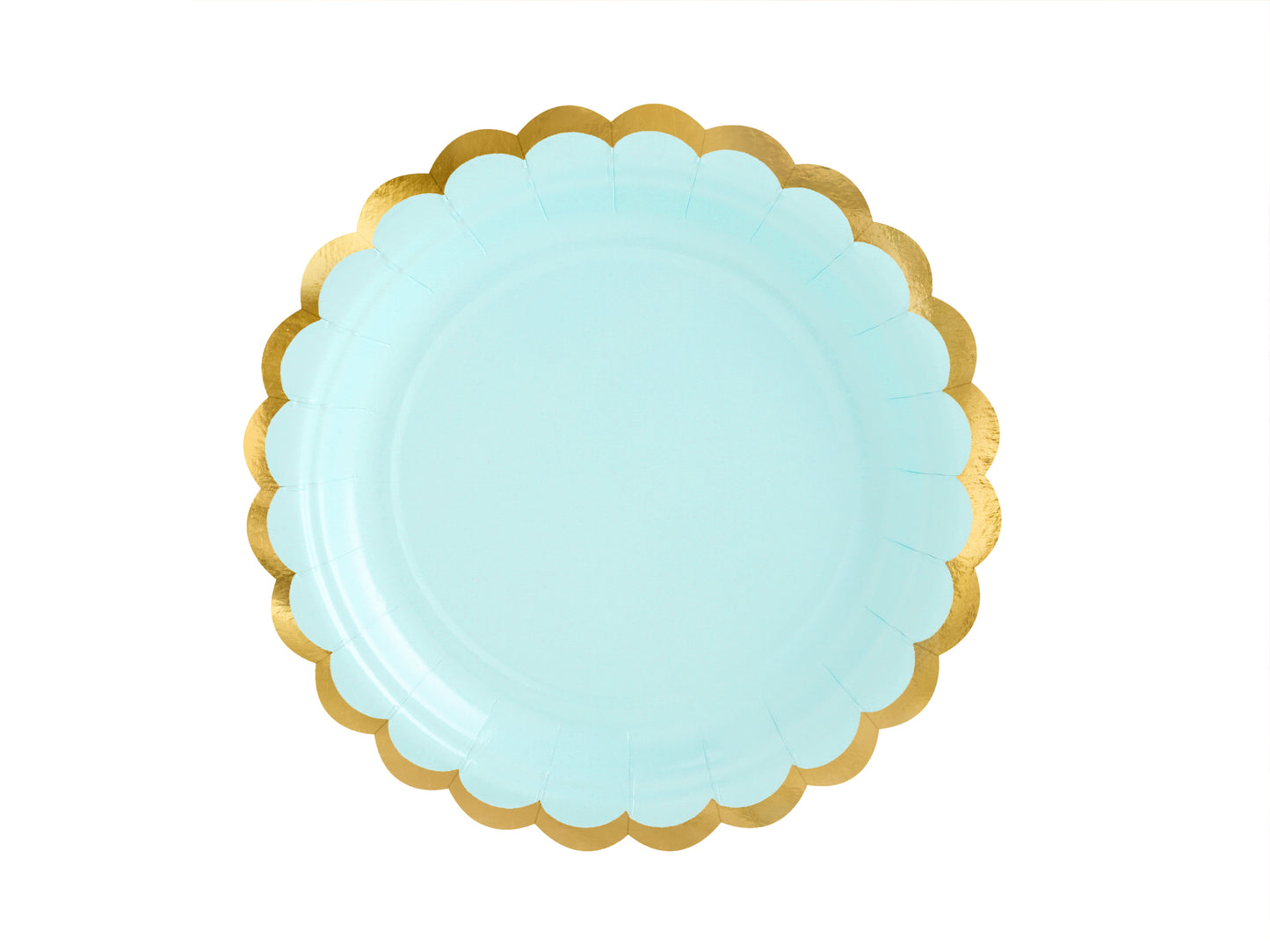 Tallerkener mint med guld kant 18 cm 6 stk