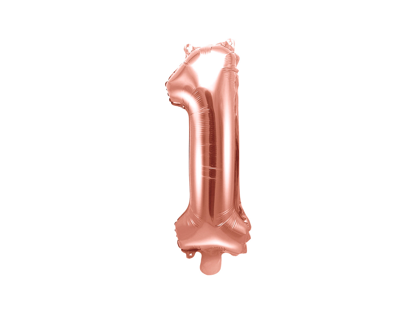 Nummer 0-9 folie ballon 35 cm rosa guld