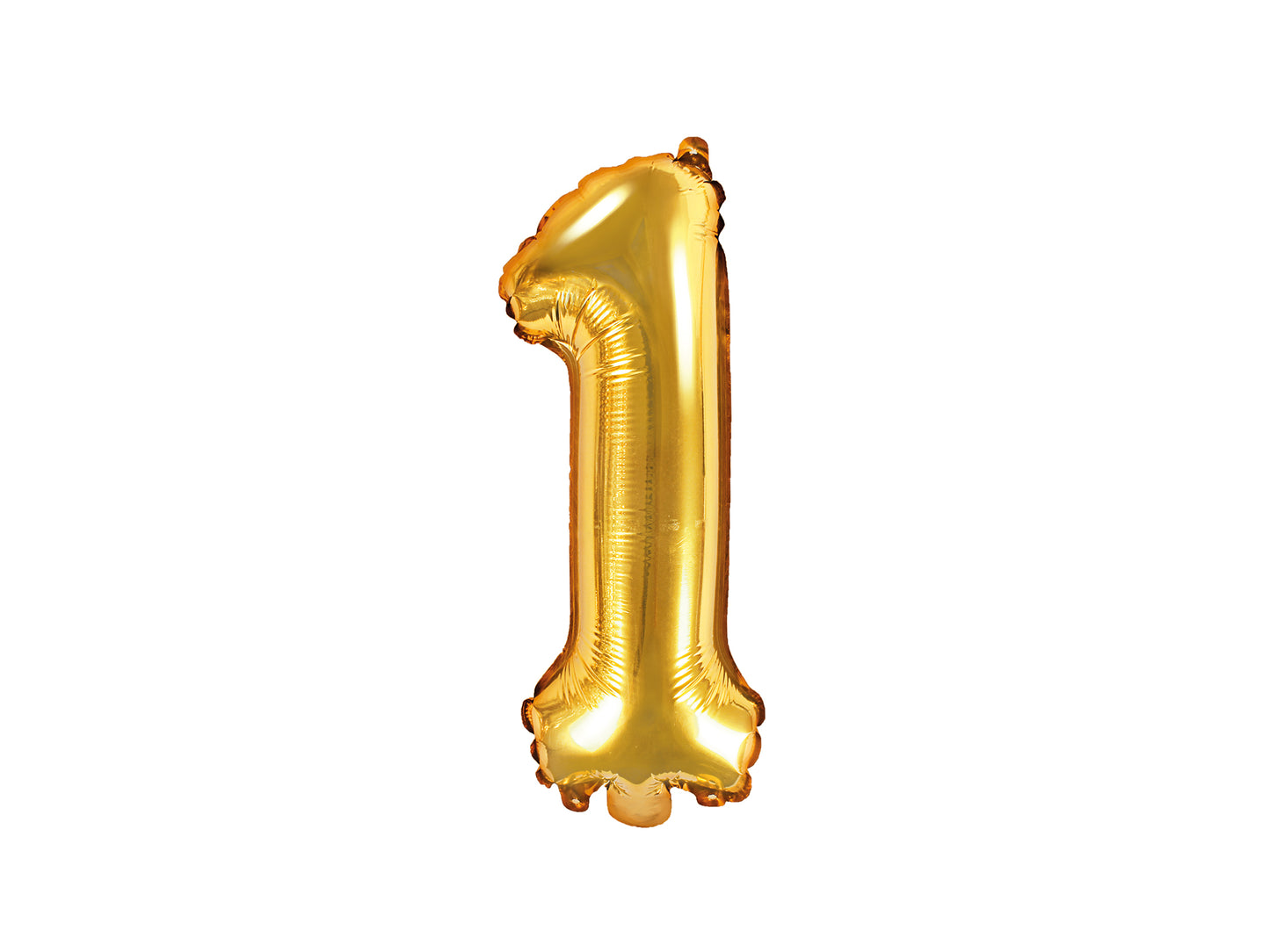 Nummer 0-9 folie ballon 35 cm guld