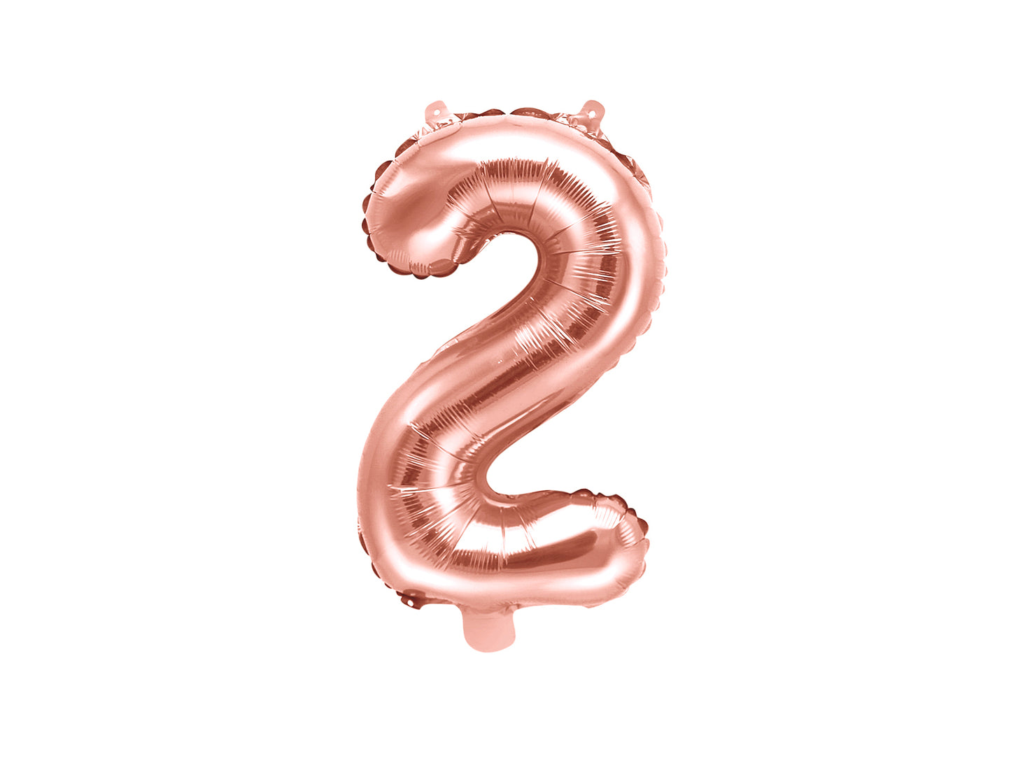 Nummer 0-9 folie ballon 35 cm rosa guld