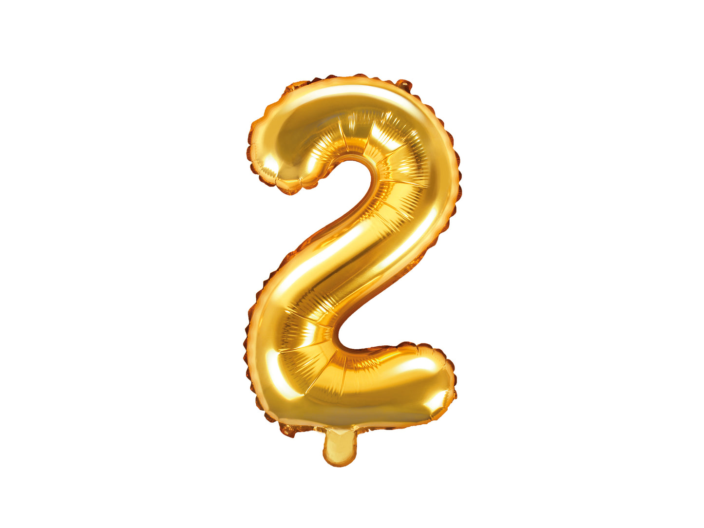 Nummer 0-9 folie ballon 35 cm guld