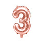 Nummer 0-9 folie ballon 35 cm rosa guld