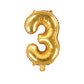 Nummer 0-9 folie ballon 35 cm guld
