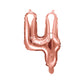 Nummer 0-9 folie ballon 35 cm rosa guld