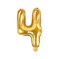 Nummer 0-9 folie ballon 35 cm guld