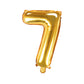 Nummer 0-9 folie ballon 35 cm guld