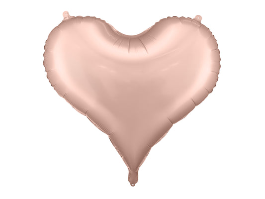 Rosaguld hjerte folie ballon 75x64,5