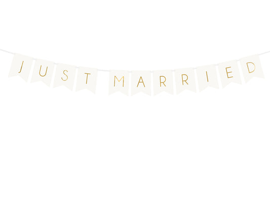 Hvid banner just married