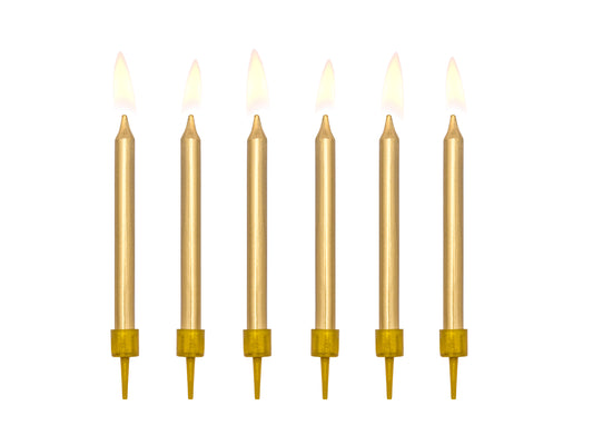 Guld kagelys 6 cm