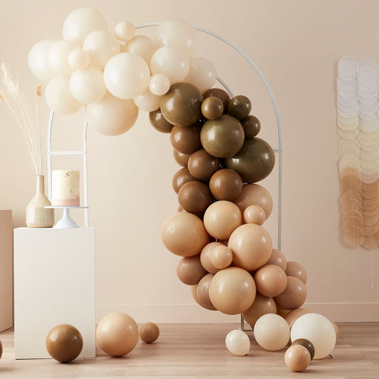 Ballonbue taupe, brun & fersken