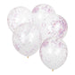 Konfetti ballon med glitter 30,5 cm 5 stk